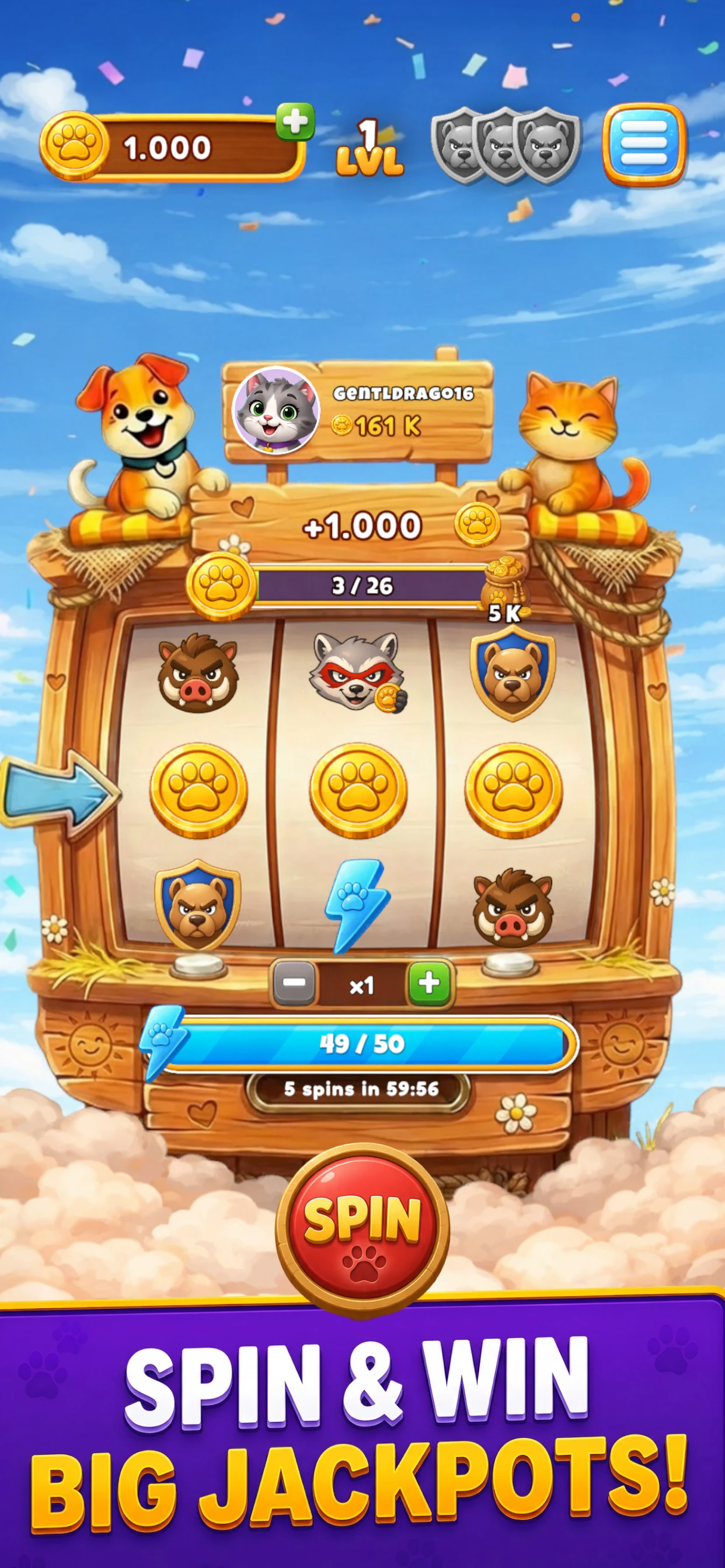 Cozy Pet Room: Spins & Coins screenshot